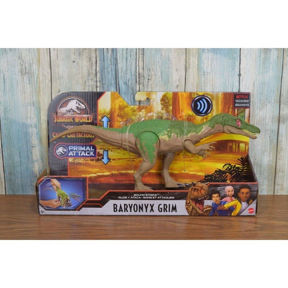 Jurassic World Park Baryonyx Grim Dinosaur Camp Cretaceous Primal Attack New